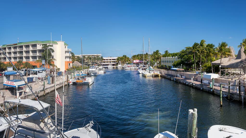 View of the canal behind the Courtyard Marriott Key Largo
