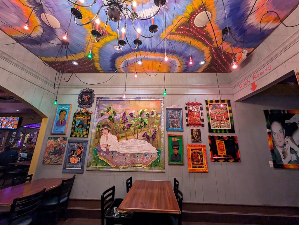 Tibby’s New Orleans Kitchen, Ceiling and Wall Art
