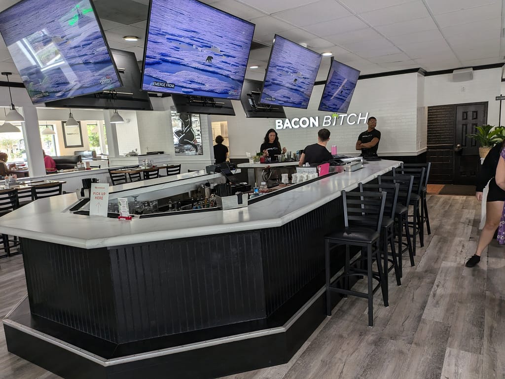Bacon Bitch bar and interior
