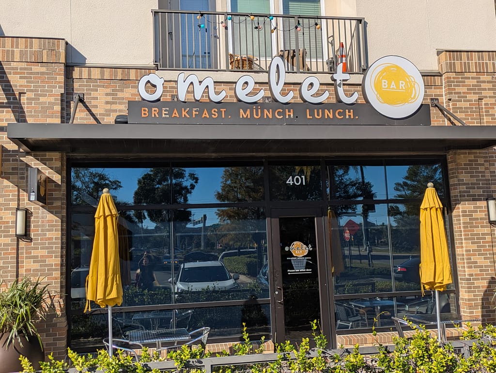 Omelet Bar exterior and entrance