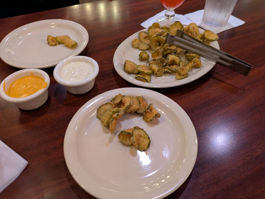 Fried pickles appetizer
