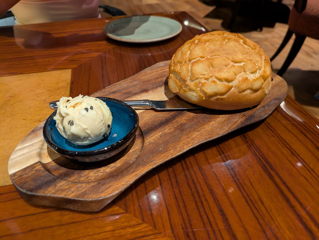 African style cooked bread and butter