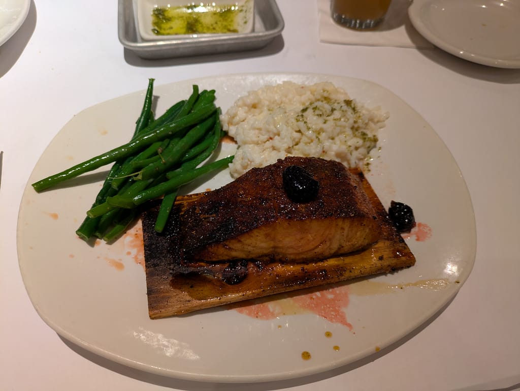 Salmon, green beans & Risotto