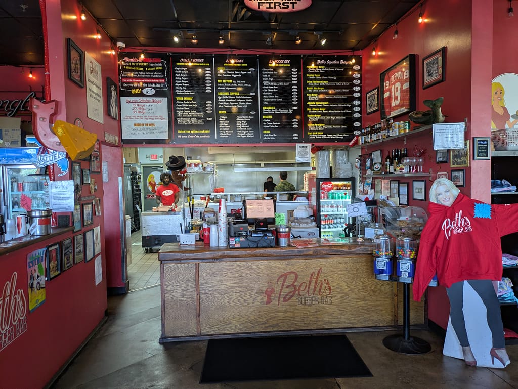 Menu and Ordering at Beth's Burger Bar