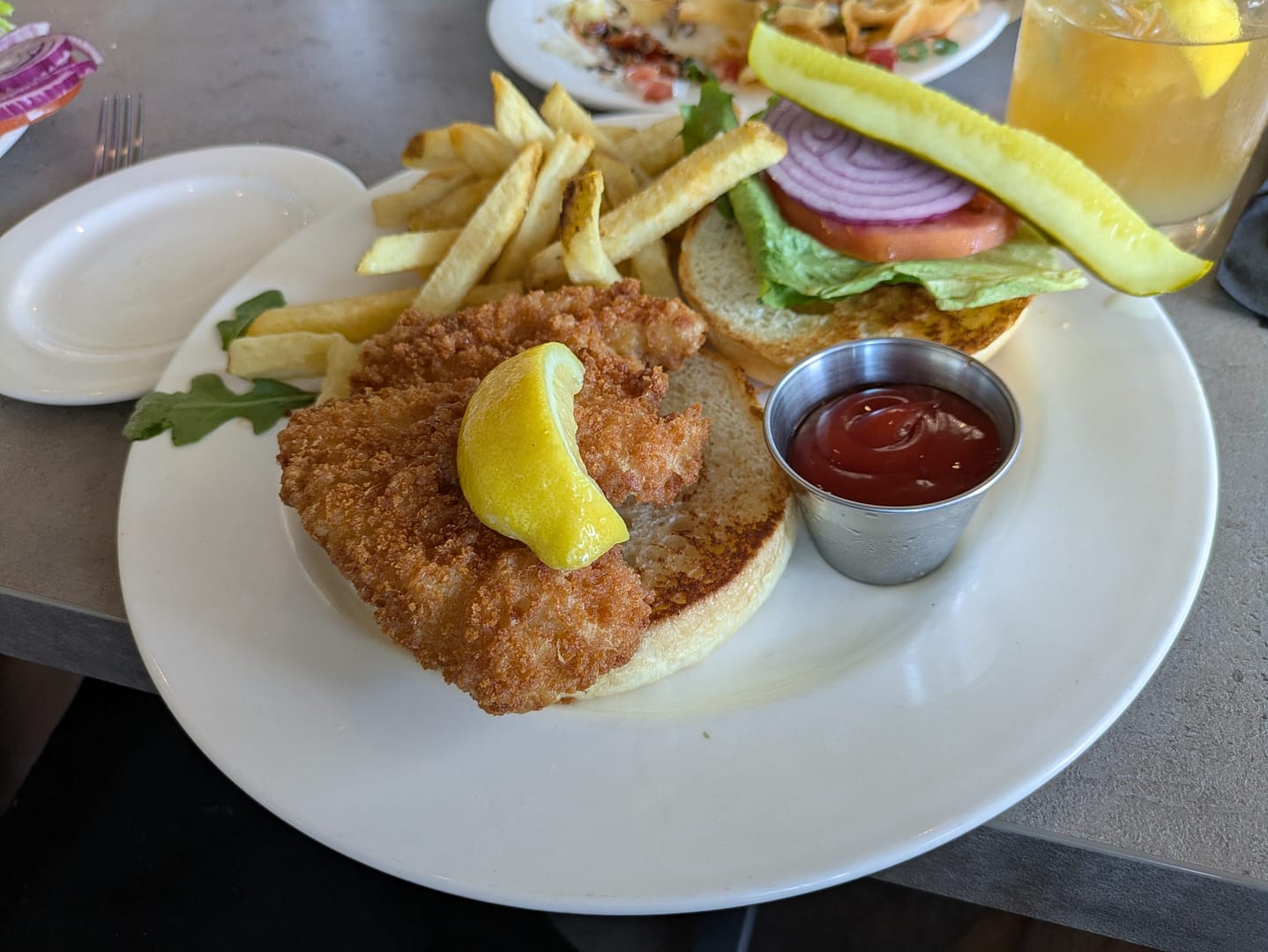 Pier 22 in Bradenton, FL Fried Grouper Sandwich